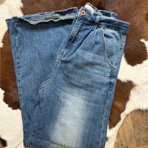 Pleated Wide Leg Flares